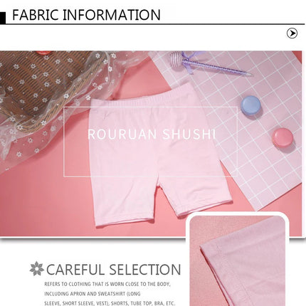 4pcs Girls Safety Pants Modal Dance Leggings Shorts 2024 Soft Candy Color Panties Girls Underwear Short tights Aged 3-12 Years
