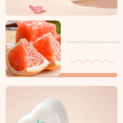 Fruit Moisturizing Hydrating Lip Balm Strawberry Peach Heart Shape Fade Lip Line Repair Lips Care Beauty and Skin Care Products