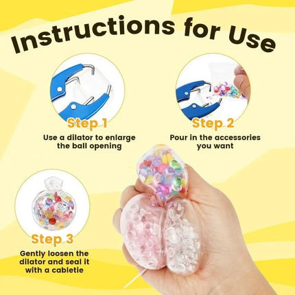 1 Set Creative Tear Resistant DIY Craft Supplies TPR Clear Refillable Ball Shell Stretchy Refillable Empty Ball Skin DIY Craft