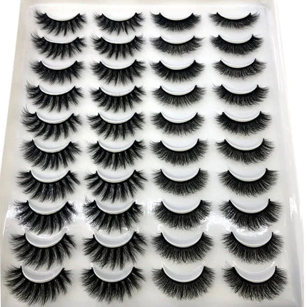 20 pairs 3D Mink Lashes Natural False Eyelashes Dramatic Volume Fake Lashes Makeup Eyelash Extension Silk Eyelashes