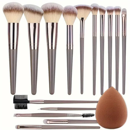 Professional Makeup Brushes Set 1-15Pcs Foundation Powder Contour Highlight Concealer Eyeshadow Brow Blending Brush Kabuki Tools