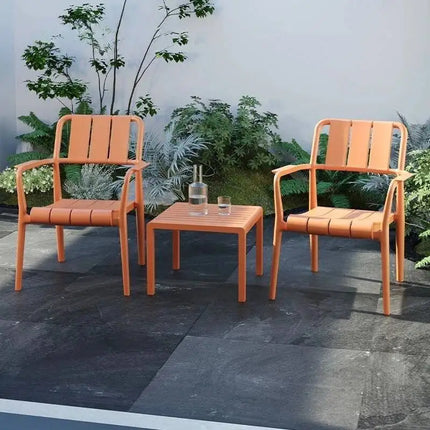 Nordic Patio Bistro Set Foldable Plastic Chair Table Balcony TikTok Viral Outdoor Furniture for Balcony Patio Furniture Set
