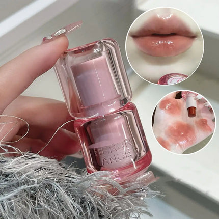HERORANGE Sparkling Mirror Water Light Lipstick Clear, Natural, Whitening, Moisturizing and Durable Suitable for Beginners