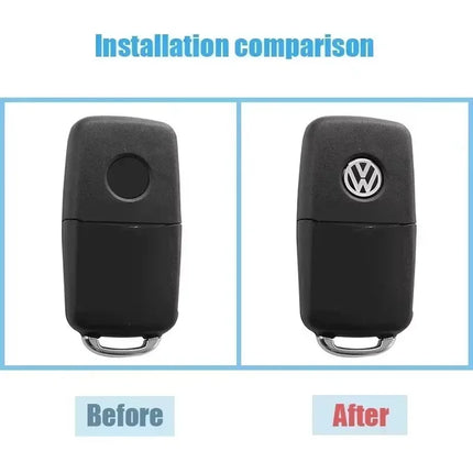 3pcs 14mm Car Metal Emblem Stickers Auto Remote Key Logo For Volkswagen VW GTI Polo Golf Caddy Jetta Sharan Passat Tiguan Arteon