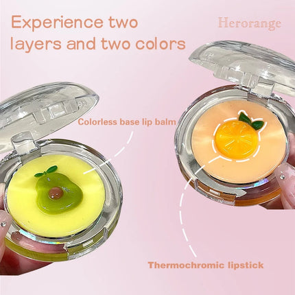 Herorange Nude Tinted Lip Balm Moisturizing Anti-Drying Autumn and Winter Lip Care Lightens Lip Lines Color-Changing Lip Balm