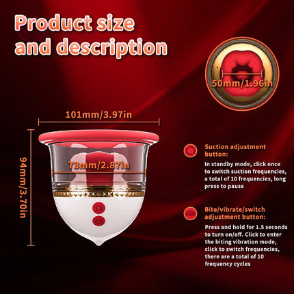 Breast Massage Vibrator with Suction Head Tongue Clitoris Stimulator AV Breast Corrector Female Self Pleasure Toy