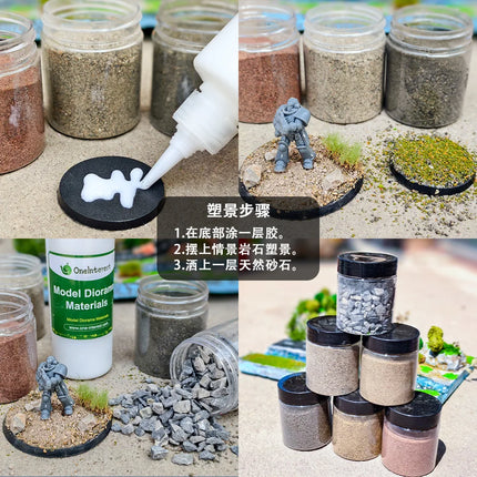 140ML Miniature Gravel Stone Micro Gravel Ground Rock Natural For DIY Sand Table Scene Garden Railway Train Road Paving Material