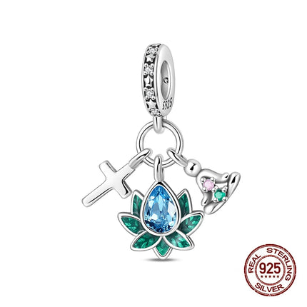 Original New 925 Sterling Silver Prayer Virgin Mary Charms Beads Fit Necklace Bracelet Accessory DIY Jewelry For Women Gift