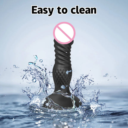 Thrusting Anal Plug Vibrator Butt Plug Male Prostate Massager Telescopic G Spot Vibrator Stimulator Sex Toys for Women Men 18+