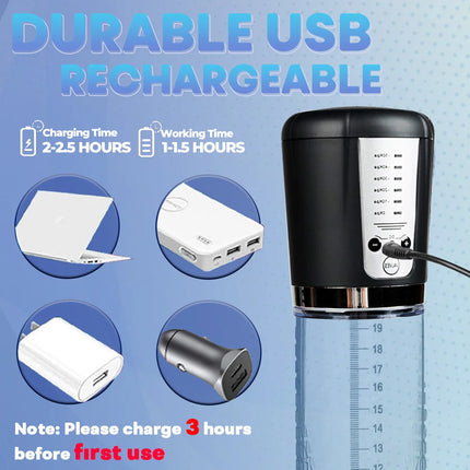 Electric Vacuum Penis Pump for Men Rechargeable Penis Enlargement Extender Pump Masturbator for Men Adult Goods Sex Toy for 18+