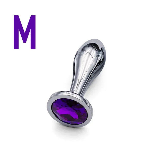 Metal Drop Anal Plug For Women Stainless Steel Three Sizes Jewel Base Butt Plug G-spot Massage Adult Sex Toys Male/Female Gay