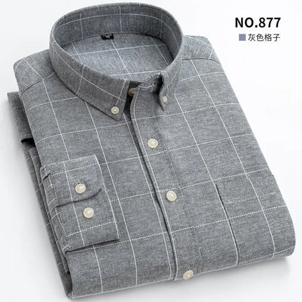 Men's Long Sleeve Shirt Non-Ironing Oxford Spinning Spring Summer Autumn Slim Casual Comfortable All Fashion Fast Color Shirt