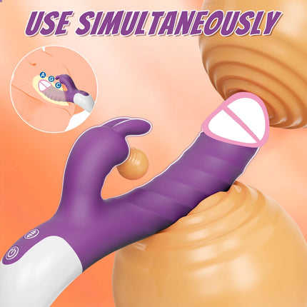 Thrusting Rabbit Vibrator for Women Vagina Dlido Vibrator G-Spot Clitoris Stimulator Female Masturbation Sex Toy for Women