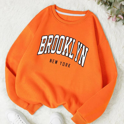 Brooklyn New Work Printed Hoodies Women Cotton Colorful Clothes  Basic Trend Hooded Tops Be Durable Harajuku Hoodie Womens