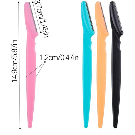 Portable Eyebrow Trimmer Blade Women's Face Shaver Safety Knife Makeup Scraper Hair Removal Tool for Eyebrow Epilation
