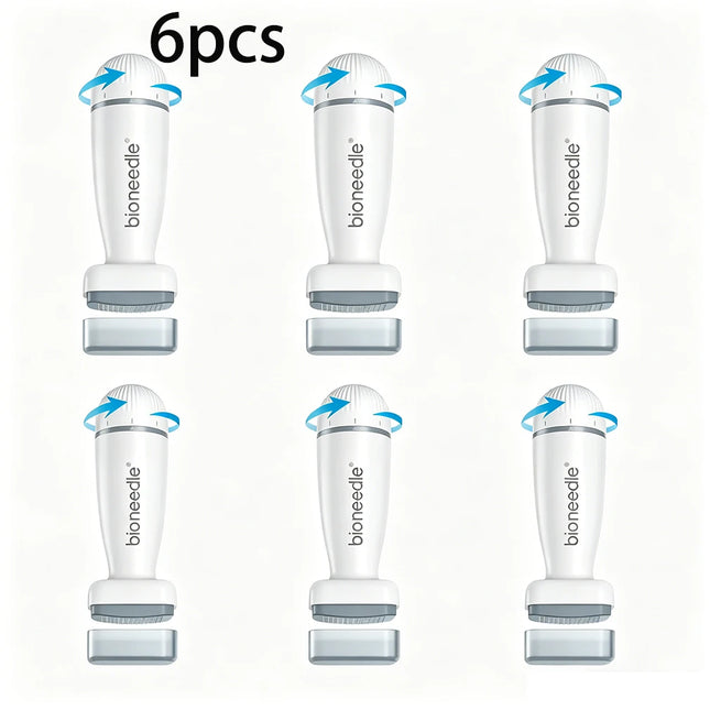 1/2/4/6pcs Bio Derma Stamp 120pin Adjust Needle Derma Microneedle Pen for Beard Hair Growth  Microneedling Dermastamp Skin Care