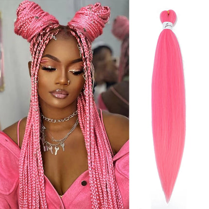 X-TRESS Synthetic Pre Stretched Braiding Hair Easy To Make Senegalese Box Braid Darker Wine Natural Soft EZ Braids Hair Bundles