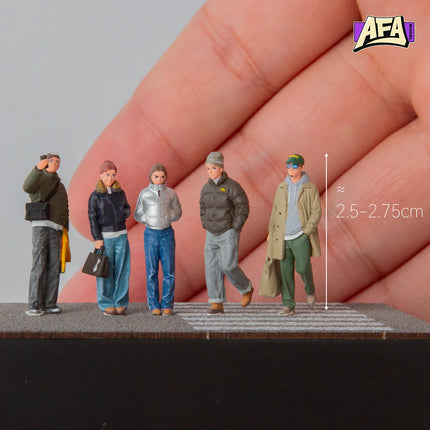 AFA 1/64 Scale Miniature Resin Figures Model Props Street Fashion People Diorama Scenery Accessories for Matchbox Tomica Diecast