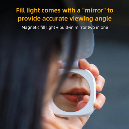 Selfie Fill Light With Magnetic,Attachment For Mobile Phone,Beauty Camera Enhancer,Fill Ring Light with Mirror for Photography
