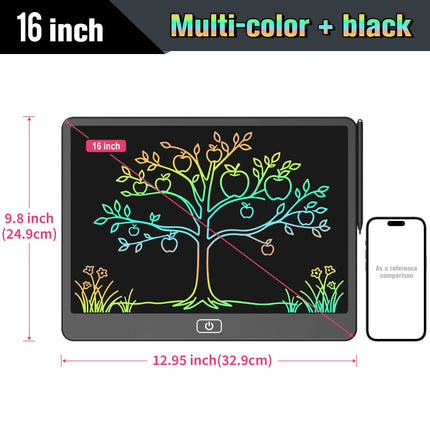 16-inch LCD Writing Board, Colorful Electronic Drawing Pad for Kids, Reusable Portable Writing Tablet, Perfect Educational Toys