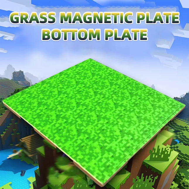 3.15in Magnetic Base Plate Variety Baseplates Match Mine World DIY Magnetic Building Blocks Toys Children Christmas Gift