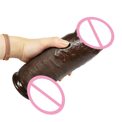 D 7.5CM SUPPER thick dildo Huge Realistic Giant Long Dildo Soft Silicone Vaginal Masturbators Penis Erotic Toy for Women - DILDO