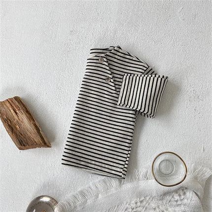 Lawadka Baby T-shirts For Boys Girls Cotton Long Sleeve Striped Baby's Clothing Casual Spring Toddler Clothes Tops 3-36M T Shirt