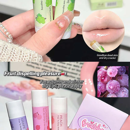 1/3Pc Fruit Lip Balm Moisturizing Clear Lip-Primer Mask Cute Jelly Tinted Lip Stick Lighten Lines Plump Lip Care Makeup