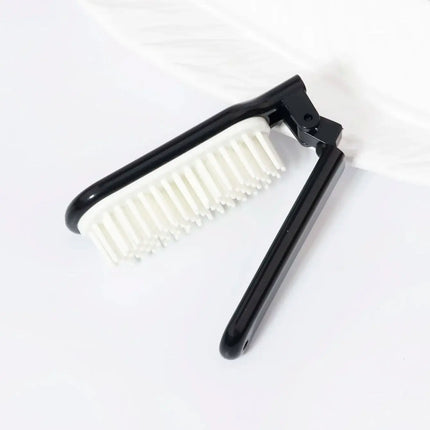 Portable travel folding comb, anti-static mini pocket hair comb, plastic folding comb, Special for real hair wigs
