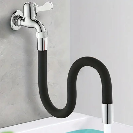 Flexible Faucet Extender with 360° Rotation, Universal Water Faucet Rubber Extension Tube, Anti-Splash Design For Easy Water Flo