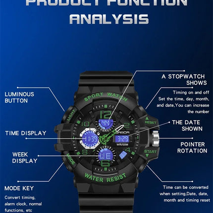 SANDA Top Brand G-Style Military Watch Men Digital Shock Sports Watches For Man Waterproof Electronic Wristwatch Male Relogios