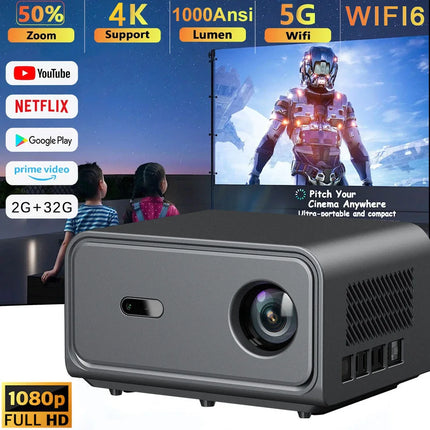 2026 new high definition intelligent Android projector home wall projection bedroom living room home theater projector