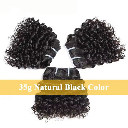 Short Deep Curly Hair Kinky Curly Hair Bundles Tissage  Bundles Remy Human Hair Extensions Natural Black Brazilian Cheap Bundles