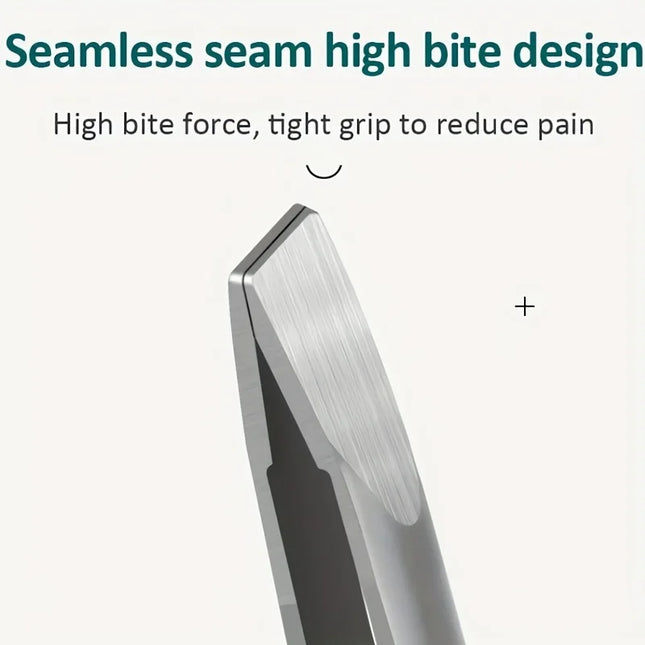 Precision Stainless Steel Tweezers for Eyebrow Hair Facial Hair Removal Splinter Blackhead Slant Ti