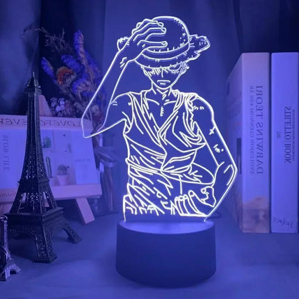 Anime One Piece Zoro Luffy Nami 3D LED Color Changing Night Lights Action Figure Toys Doll Usopp Sanji Chopper Hancock Xmas Gift