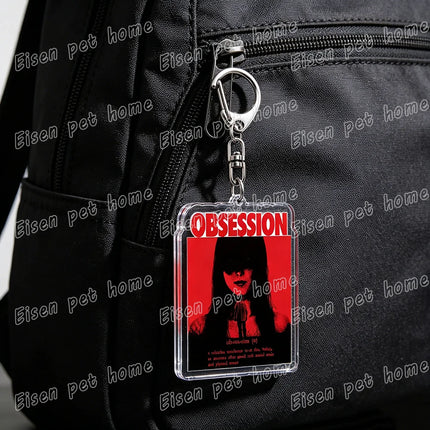 Horror Movie Obsession Keychain for Accessorie Bag Scary One Wish Willow Farming Keyrings Jewelry Friends Nikki Fans Gifts