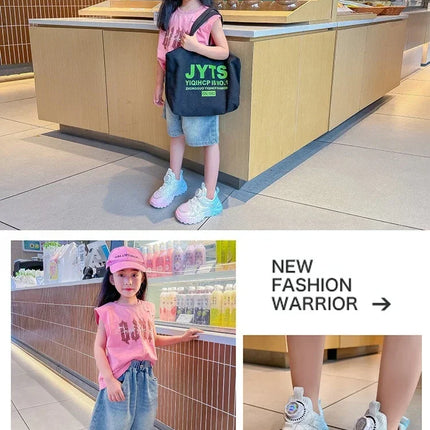 Children Sneakers Unisex Dad's Shoes Baby Boy Trainers Girls Shoes Clunky Sports Tennis Casual Flats Child Infant Footwear
