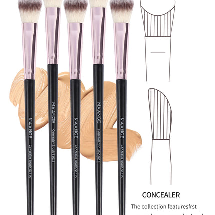 MAANGE 5Pcs Flawless Facial Makeup Brushes Soft Bristle Make-up Details Brushes for Concealer Cosmetics Makeup Tool for Beauty