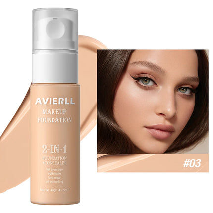 Moisturizing foundation, concealer, waterproof face makeup base, suitable for women's makeup, Halloween gift