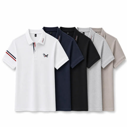 Cotton 100% Men's Summer Short Sleeved Polo Shirt High-Quality T-Shirt With Embroidered Collar Fashionable Casual Men's Clothing