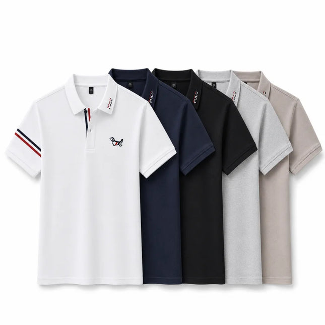 Cotton 100% Men's Summer Short Sleeved Polo Shirt High-Quality T-Shirt With Embroidered Collar Fashionable Casual Men's Clothing