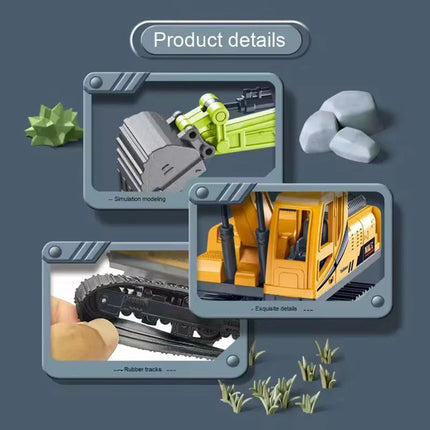 1pc excavator quality new type of inertial excavation car engineering car  party supplies children education toys boys and girl