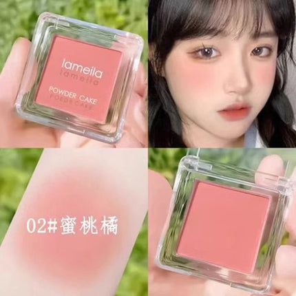 1Pc Face Blusher Matte Natural Cheek Tint Brighten Face Waterproof Face Contouring Cosmetics Blush Powder Soft Female Makeup