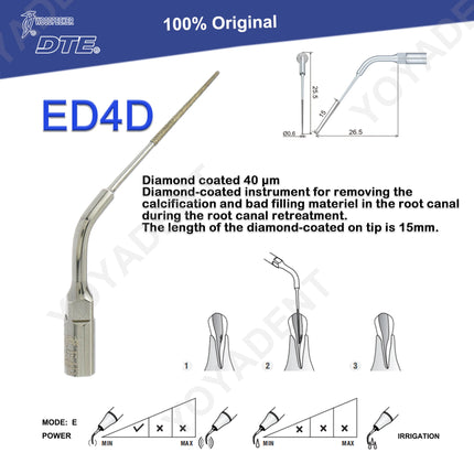 Woodpecker Tips DTE Dental Ultrasonic Endo Scaler Tips Scaling Tips Fit EMS UDS NSK SATELEC Scaler Handpiece Dentistry Tools