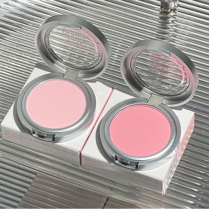 Single Matte Blusher Palette Blush Cream Contour Makeup Face Blusher Natural Cheek Tint Brighten Waterproof Peach Blush Cosmetic