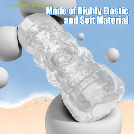 Soft Pussy Vagina Masturbation Products Male Silicone Masturbator Cup Penis Trainer Adult Endurance Vacuum Pocket Cup For Adults