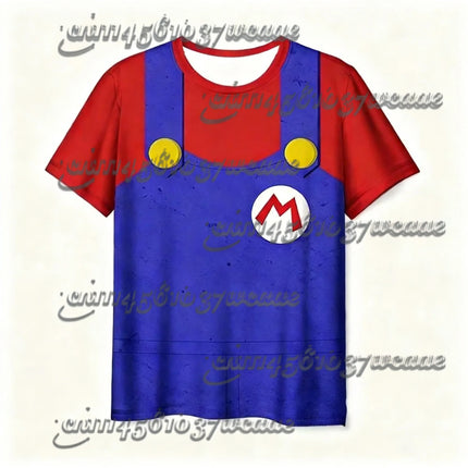 Super Mario Anime Cotton T-Shirt 2026 Summer Fashion Casual Unisex Ventilate Top for Boy Girl Family Matching