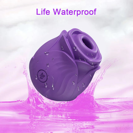 Clit Sucker Rose-Vibrator for Women Suction Cup Vacuum Nipple Clitoris Stimulator Female Sex Toy Masturbation Adult Supplies
