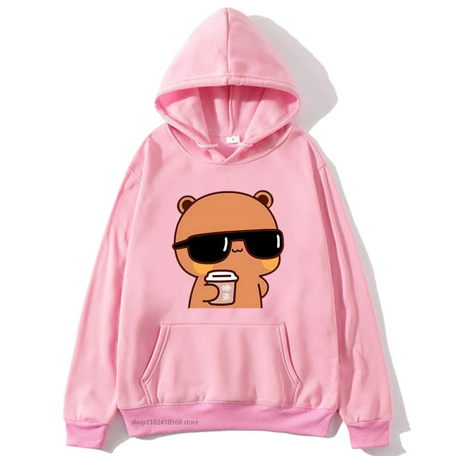 Couple Hoodies Bubu Dudu Hoodie Sweatshirt Cartoon Kawaii Print Pullover Harajuku Men Women Hooded Warm Fleece