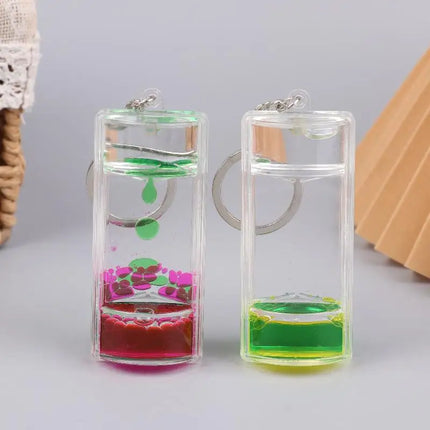 Creative Decompression Two-Color Liquid Oil Leak Acrylic Liquid Hourglass Timer Oil Drop Craft Desktop Decoration Exquisite Gift